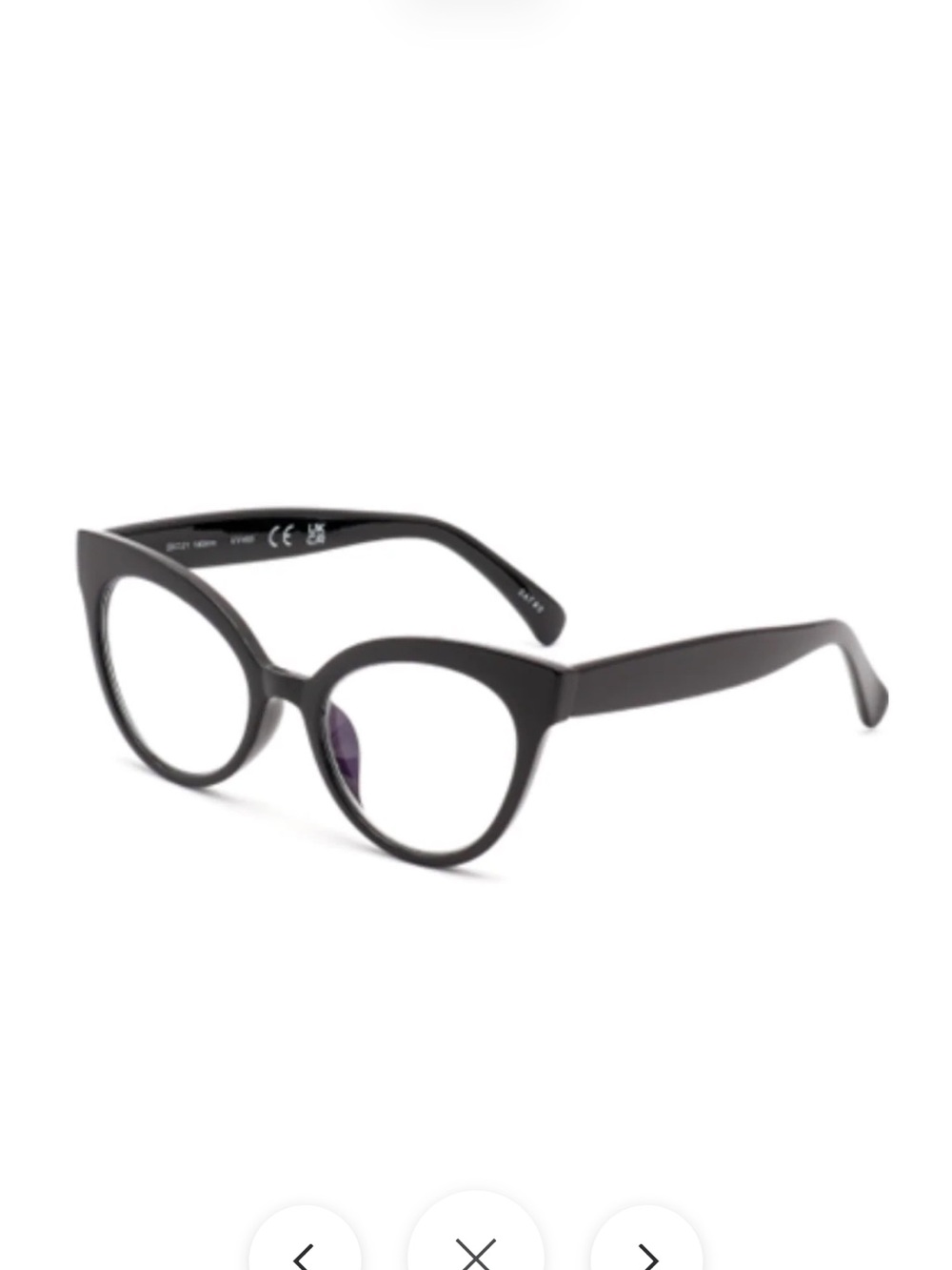 Women's Black Cat-Eye Glasses Frame